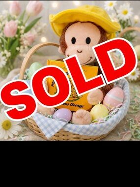 Curious George Plush with Book and Yellow Hat